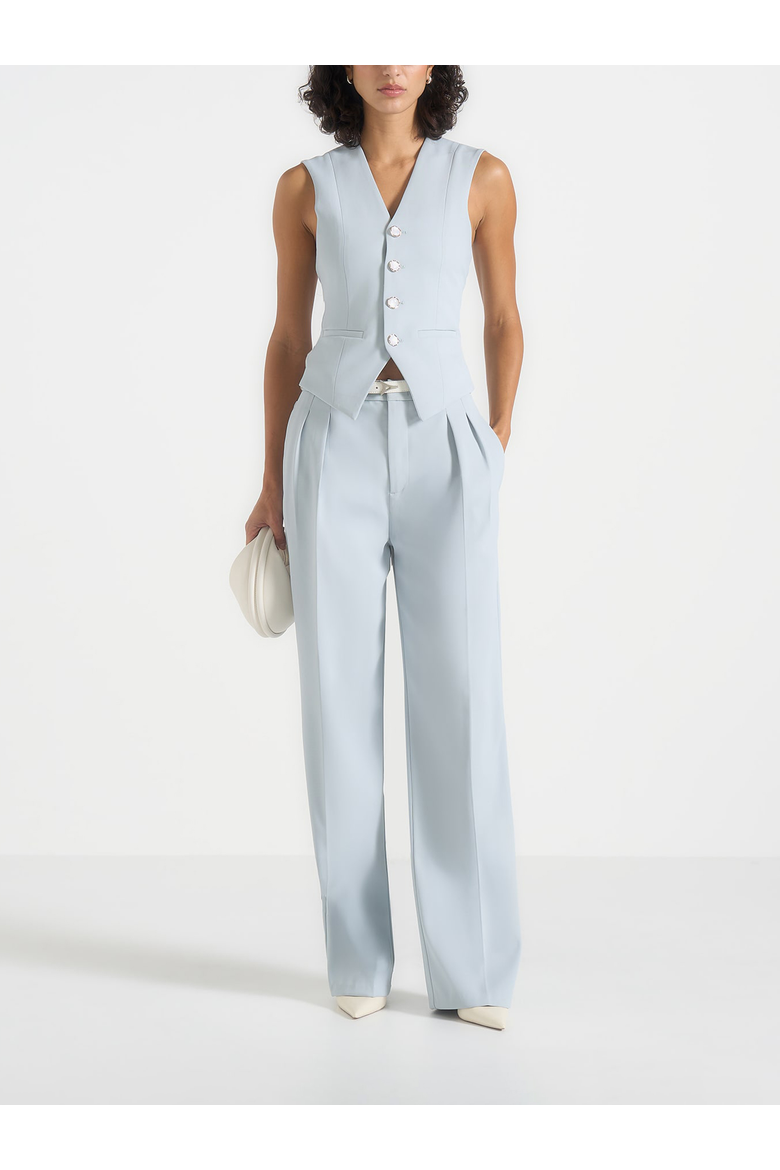 Julie Tailored Trousers, Alternate, color, Light Blue