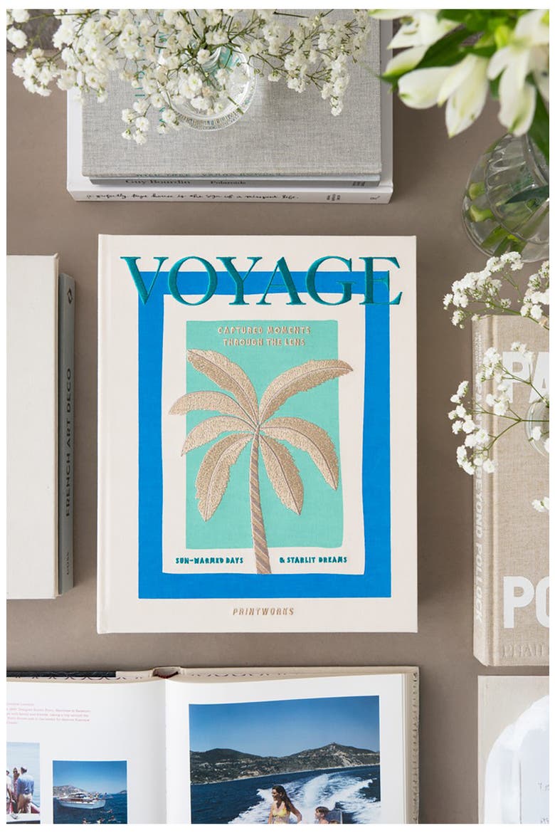 Voya Embroidered Photo Album, Alternate, color, BEIGE MULTI