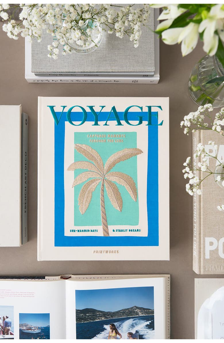 PRINTWORKS Voya Embroidered Photo Album, Alternate, color, Beige Multi