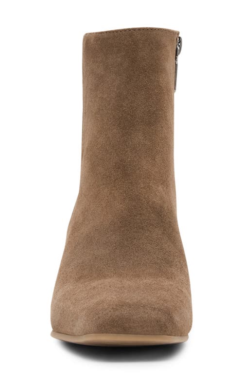 Blondo Lizzy Waterproof Square Toe Block Heel Bootie In Brown