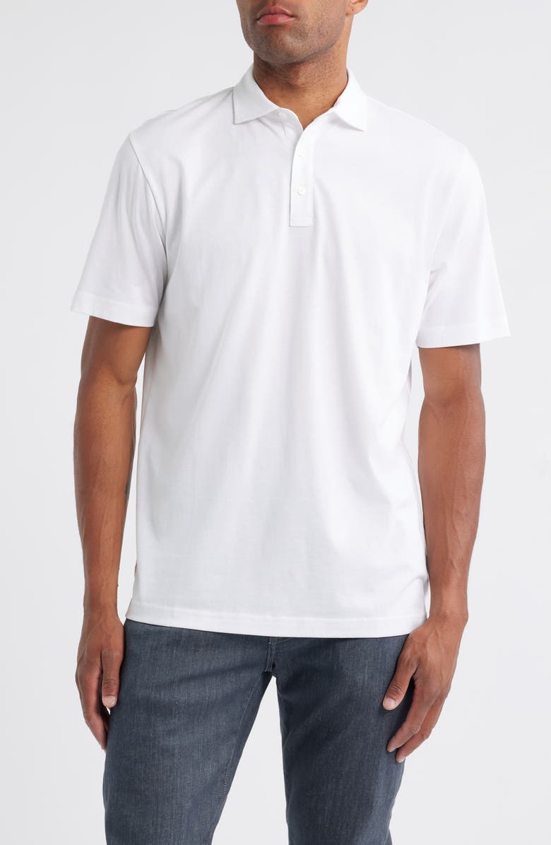 Peter Millar Crown Comfort Pima Cotton Polo, Main, color, White