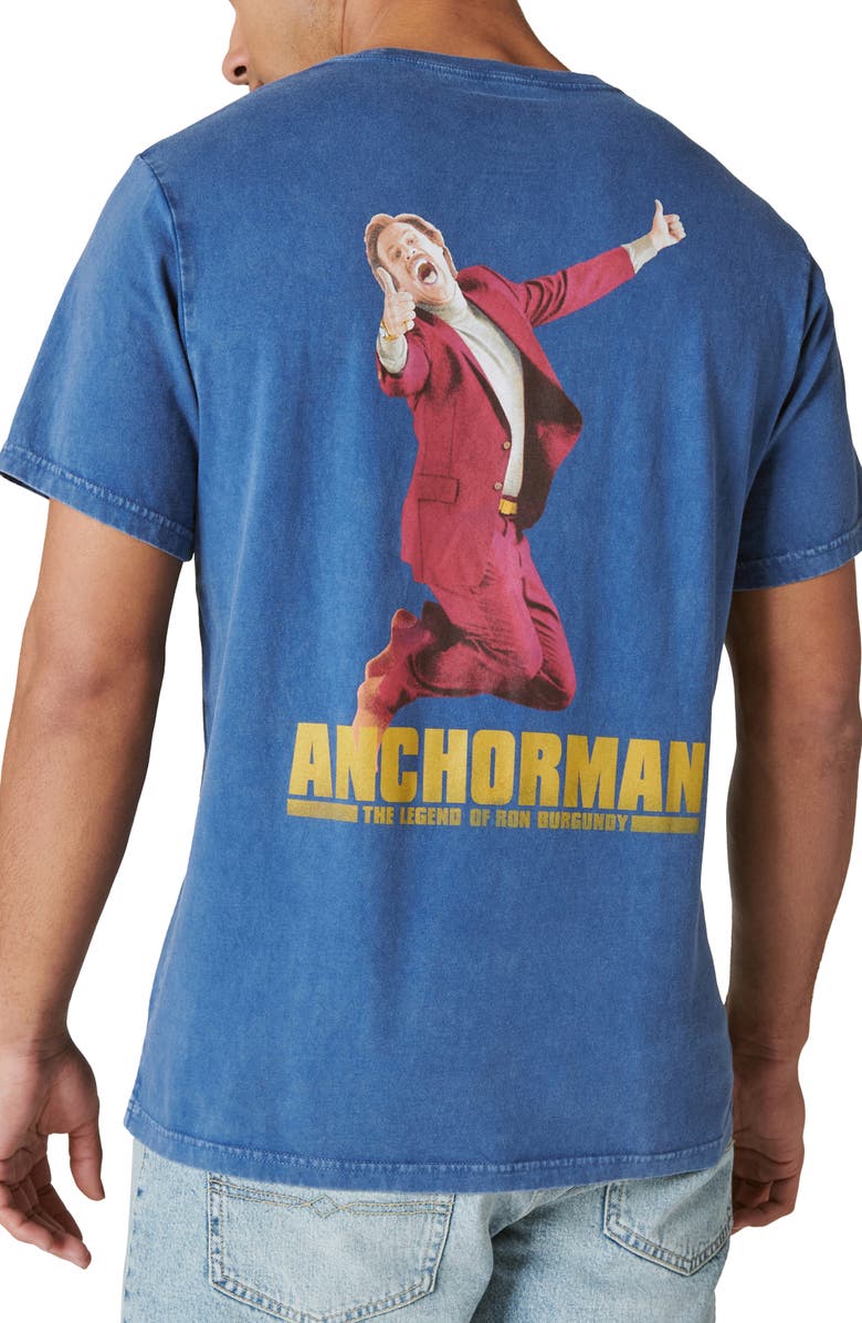 Lucky Brand Anchorman Cotton Graphic Tee, Alternate, color, 
