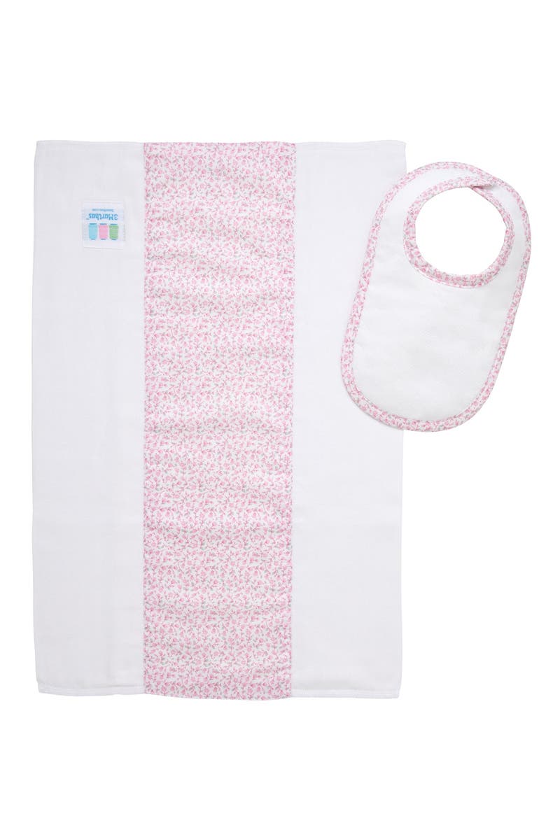 3 Marthas Floral Drooler Bib & Burp Set, Alternate, color, Ballet Floral