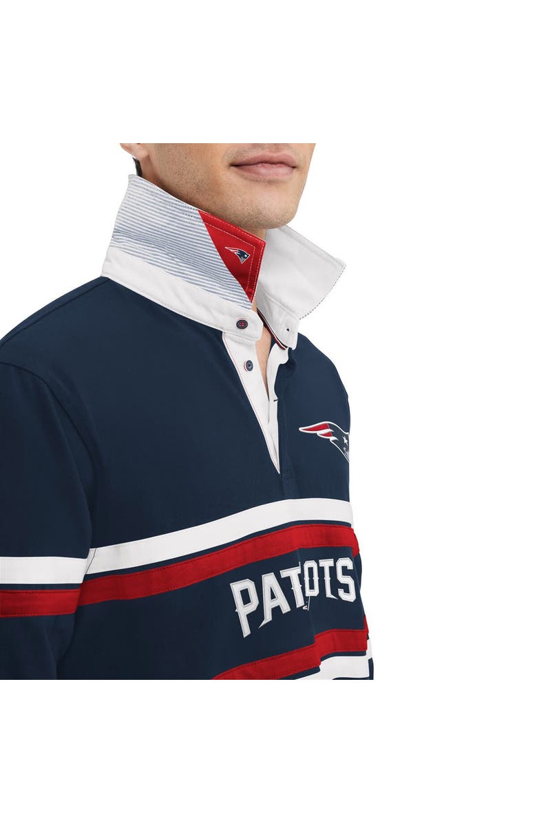 Tommy Hilfiger Men's Tommy Hilfiger Navy New England Patriots Cory Varsity Rugby Long Sleeve T-Shirt, Alternate, color, 