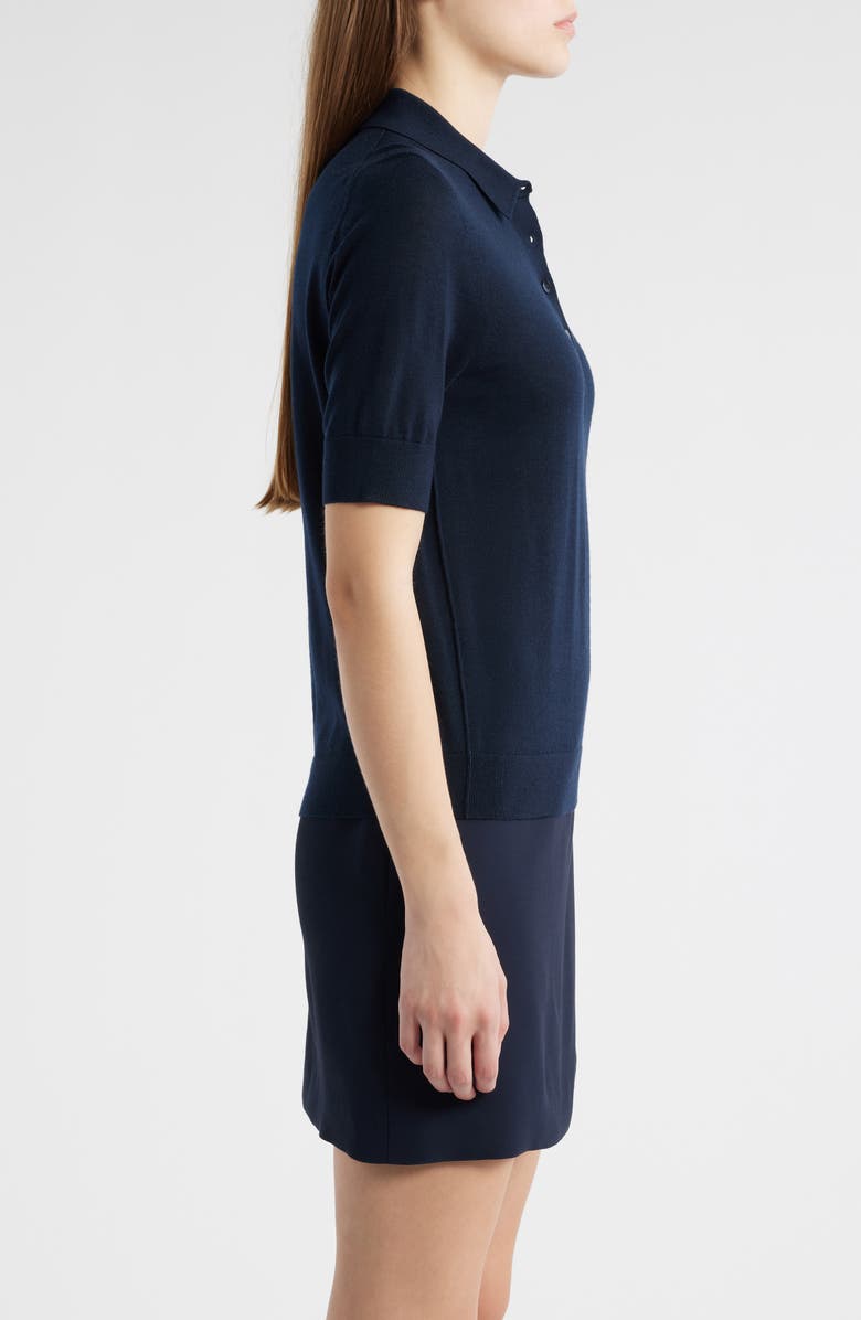 BOSS Fidenka Virgin Wool Polo Sweater, Alternate, color, Sky Captain