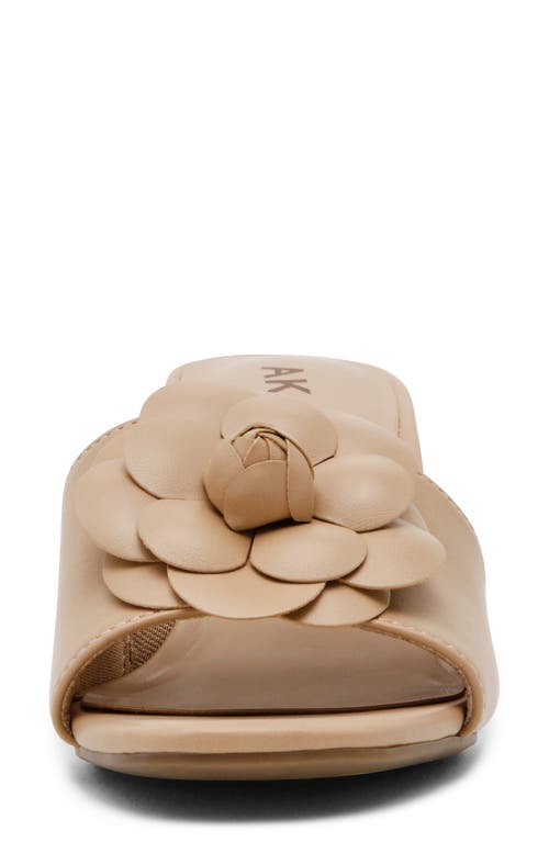 Anne Klein Milstone Flower Sandal In Biscotti Pu