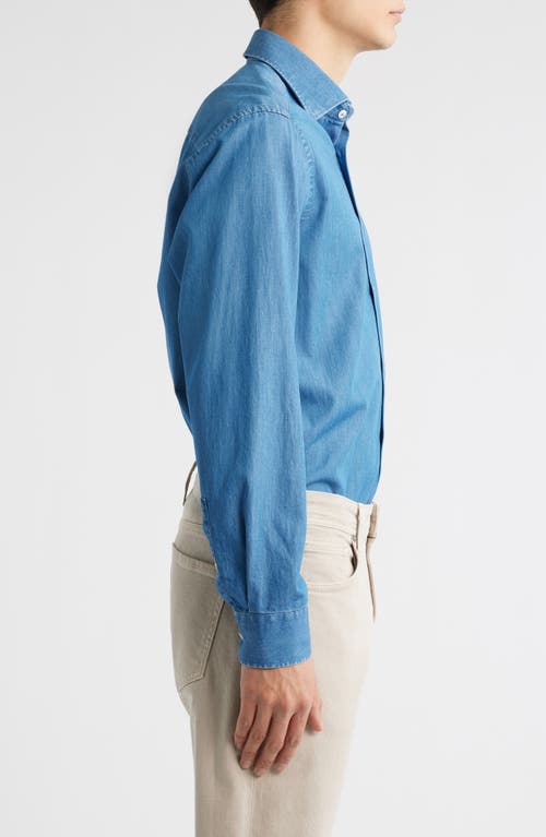 Jack Victor Reed Cotton Chambray Button-up Shirt