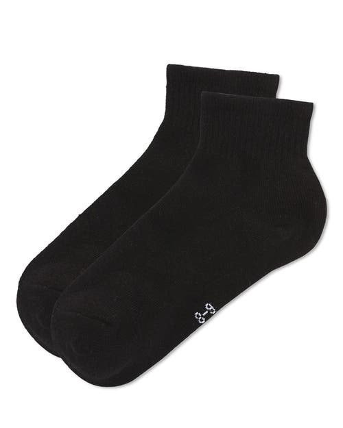 Memoi Kids' 3 Pair Pack Mid Cut Cotton Blend Socks In Black