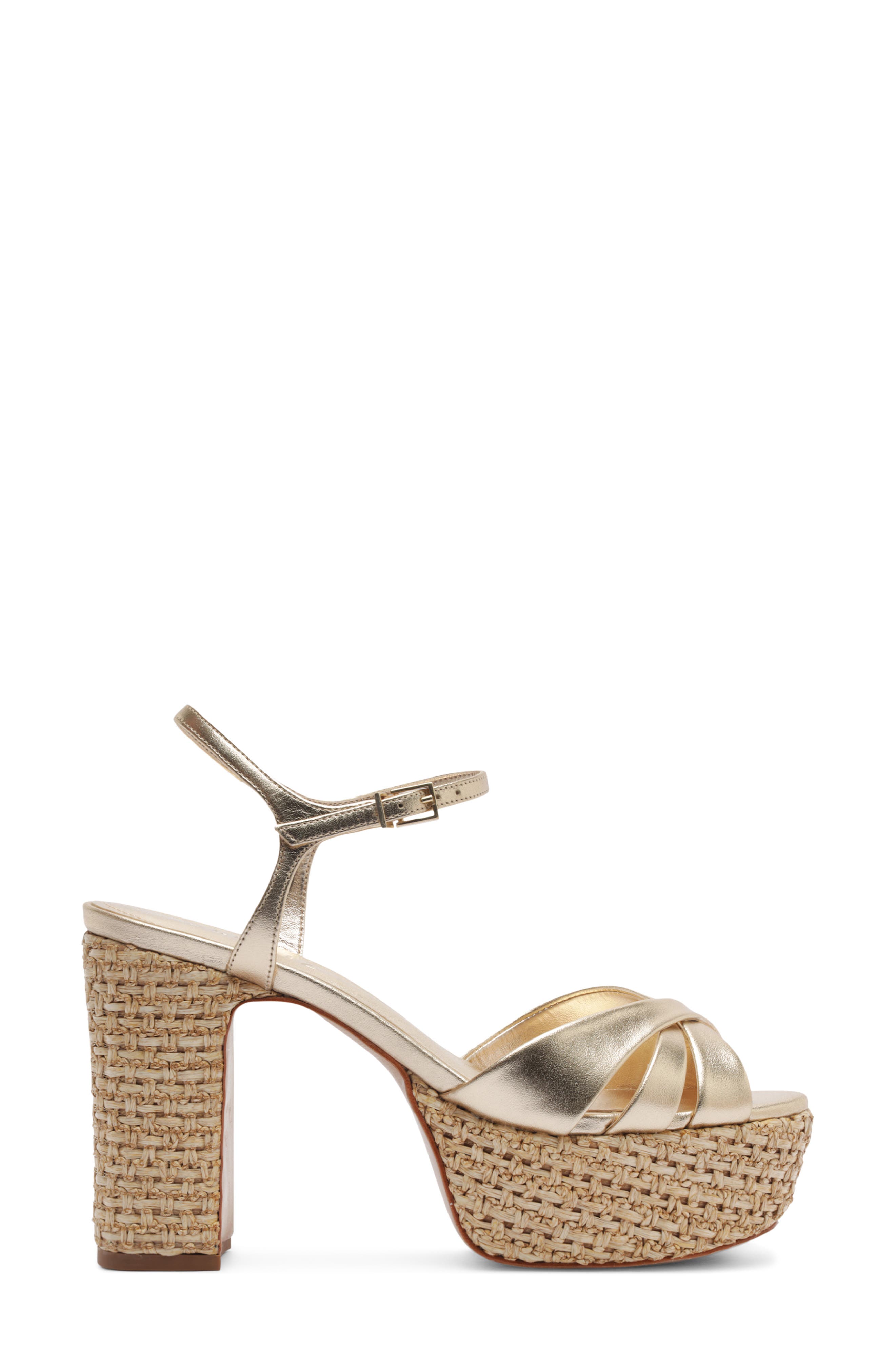 Keefa Ankle Strap Sandal, Alternate, color, PLATINUM