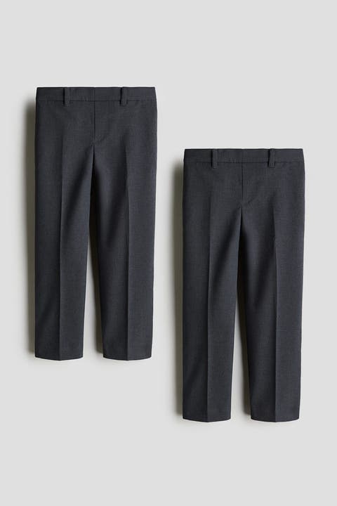 2-pack Straight Leg School Trousers