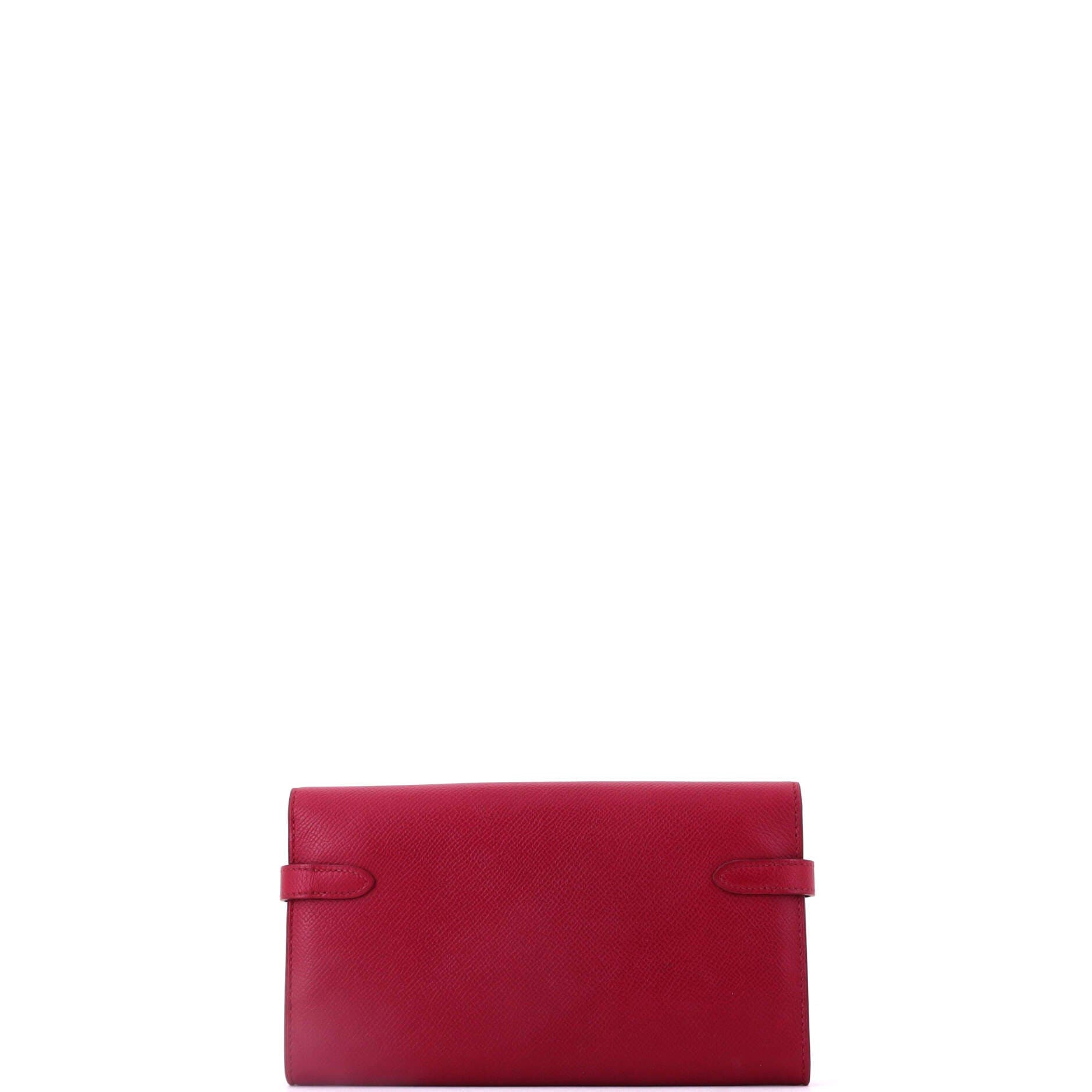 Kelly Wallet Epsom Long, Alternate, color, Red