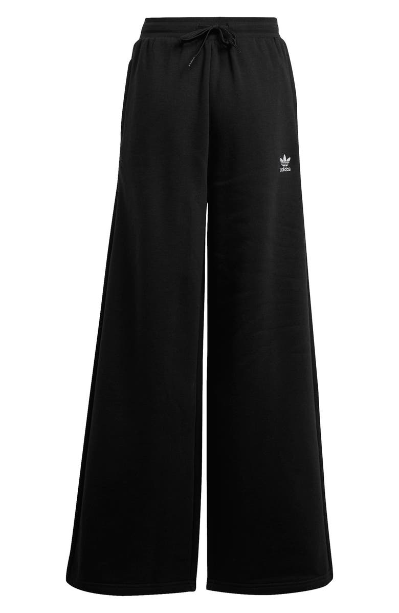adidas Originals Kids' Wide Leg Sweatpants, Main, color, Black/ White
