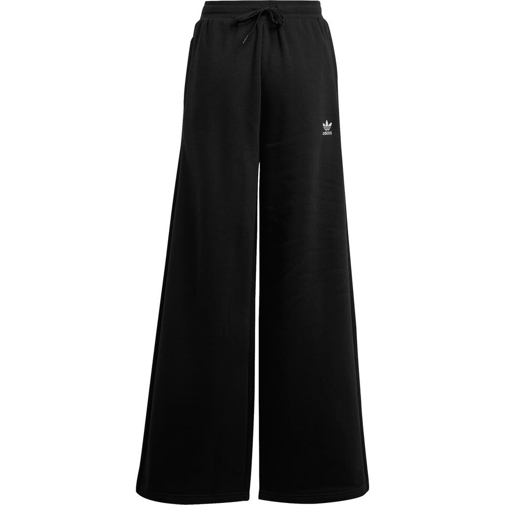 Adidas Originals Girls Essentials Wide Leg Pants In Black