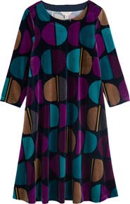 Seasalt Cornwall Mahonia Abstract Print Velvet Shift Dress