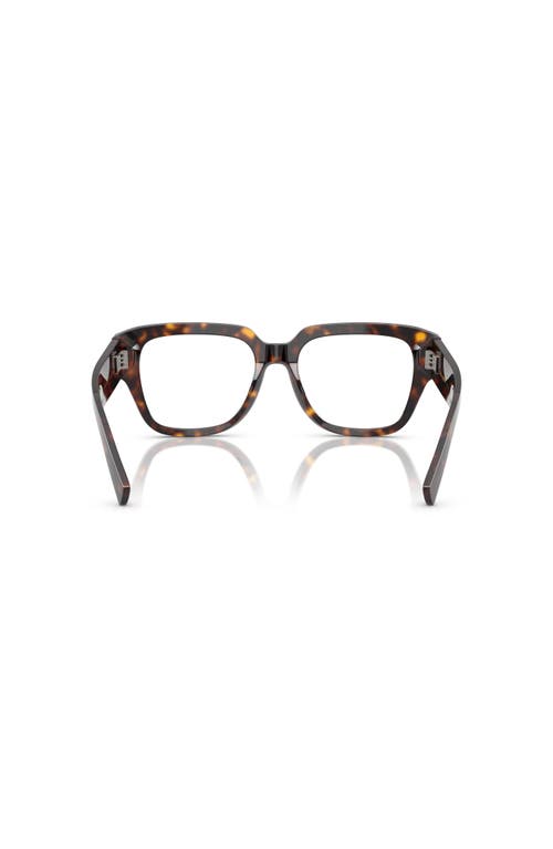 Dolce & Gabbana Dolce&gabbana 52mm Square Optical Glasses In Brown