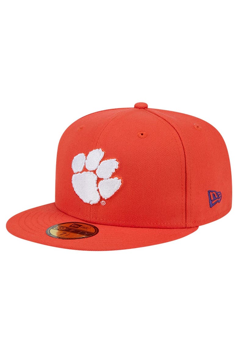Men's New Era Orange  Clemson Tigers Throwback 59FIFTY Fitted Hat, Alternate, color, Orange