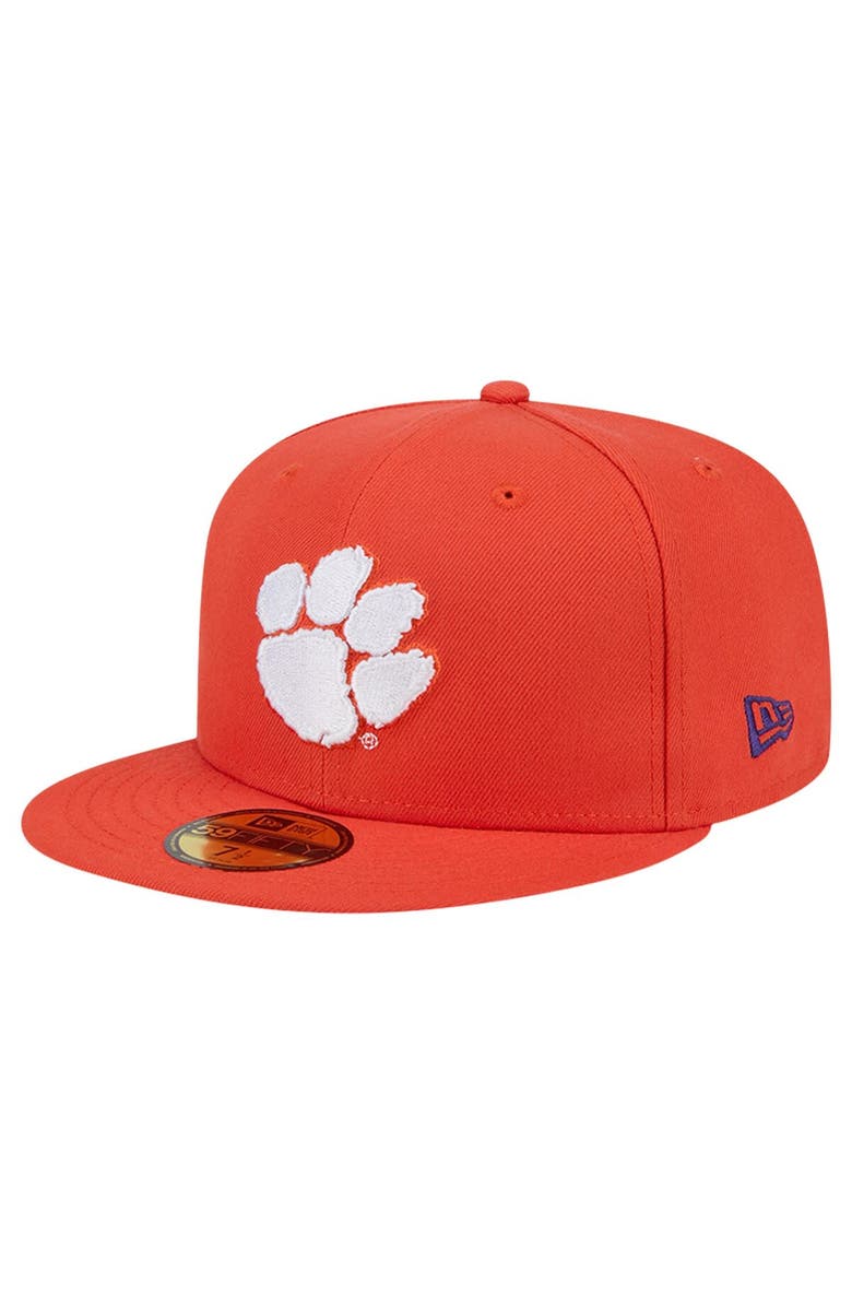 New Era Men's New Era Orange  Clemson Tigers Throwback 59FIFTY Fitted Hat, Alternate, color, Orange