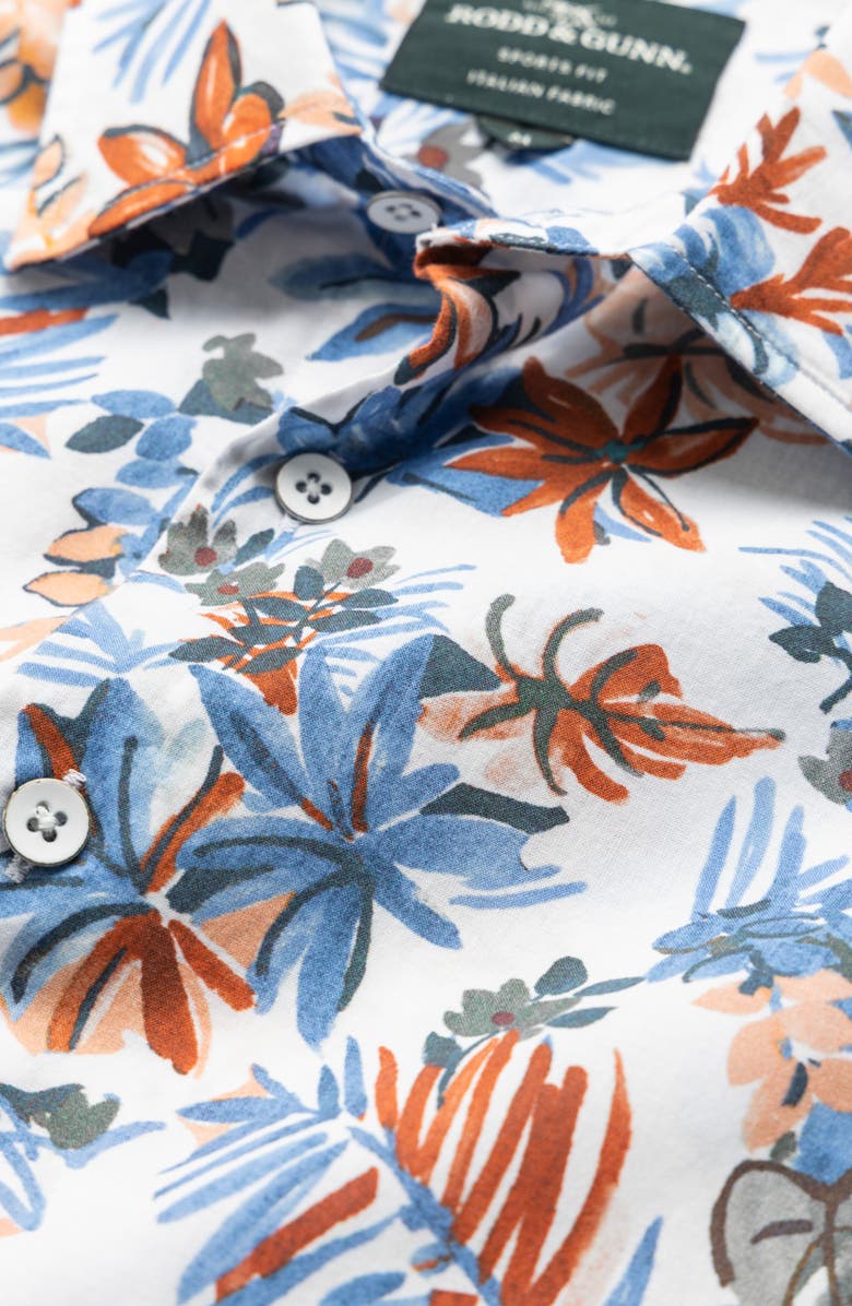 Rodd & Gunn Oyster Cove Sport Fit Floral Short Sleeve Cotton Button-Up Shirt, Alternate, color, 