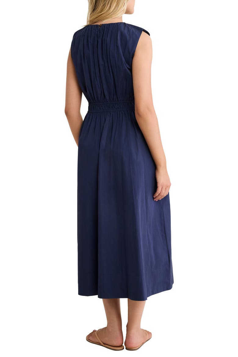 Dakota Sleeveless Poplin Maxi Dress, Alternate, color, INK