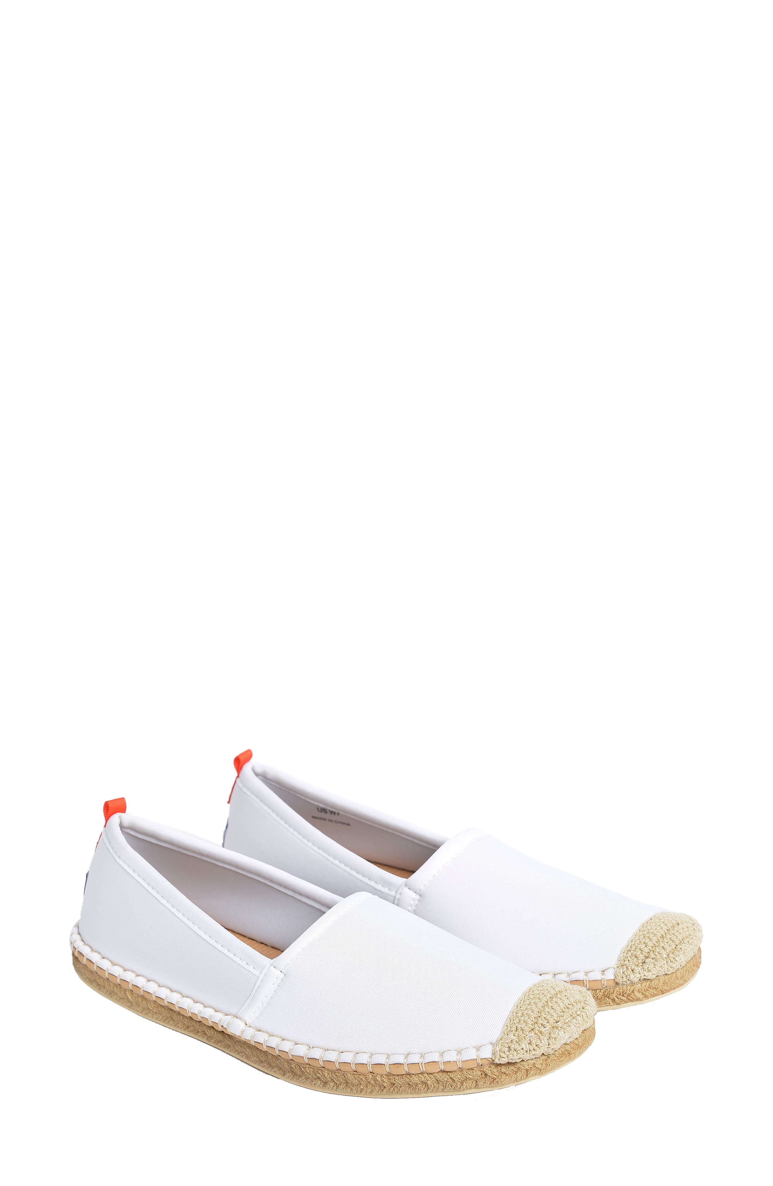 Beachcomber Espadrille Water Shoe, Alternate, color, WHITE FABRIC