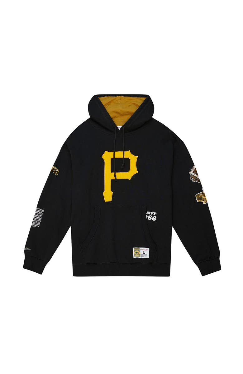 Mitchell & Ness Men's Mitchell & Ness Roberto Clemente Black Pittsburgh Pirates Legends Collection Fleece Pullover Hoodie, Alternate, color,