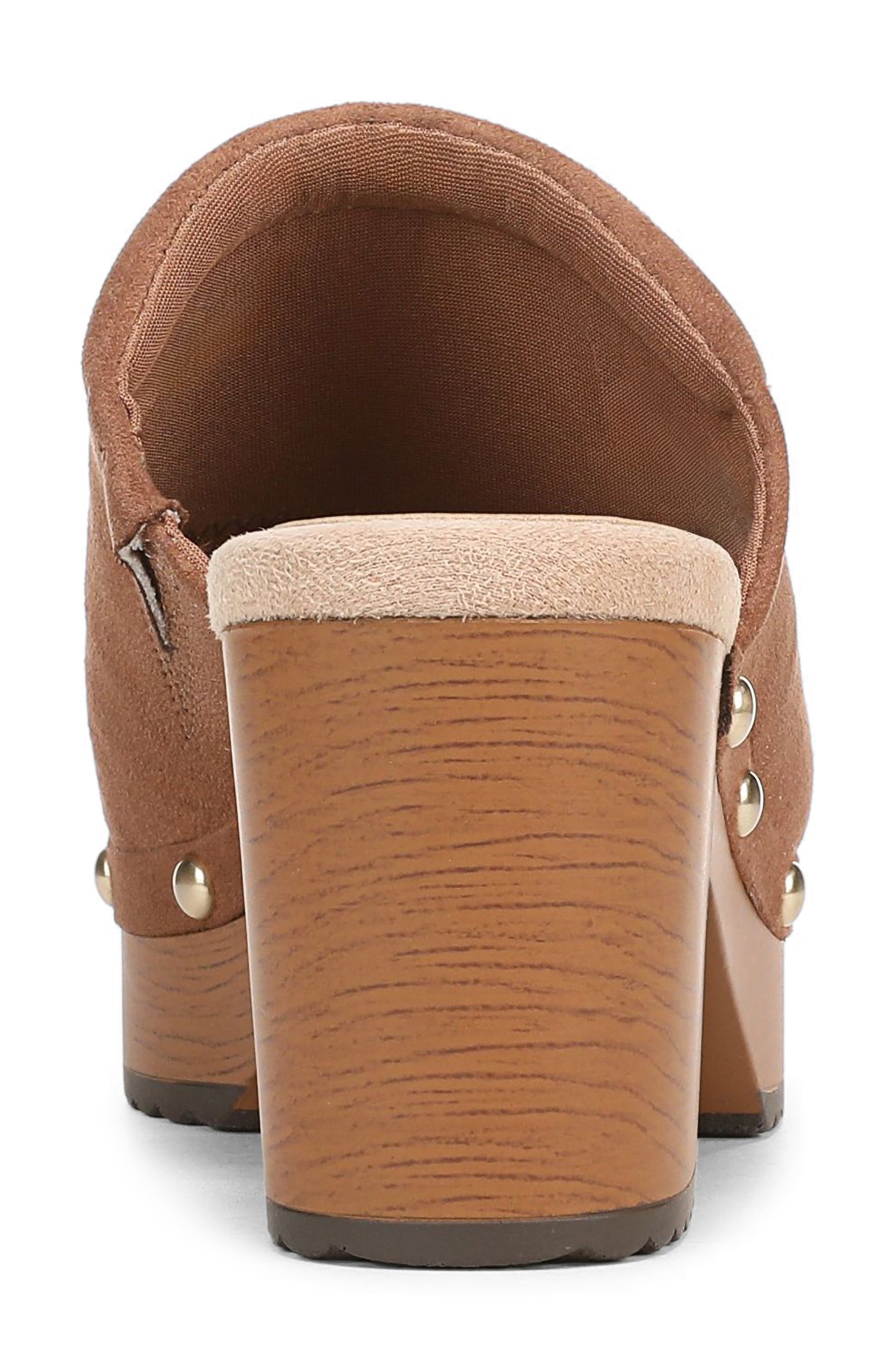 Classic Joy Clog, Alternate, color, HONEY BROWN MICROSUEDE