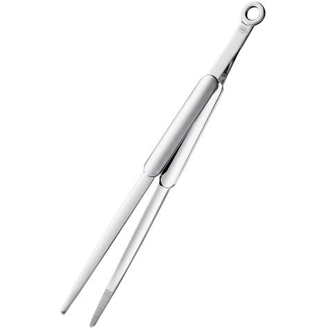 12.2-Inch Stainless Steel Fine Tongs