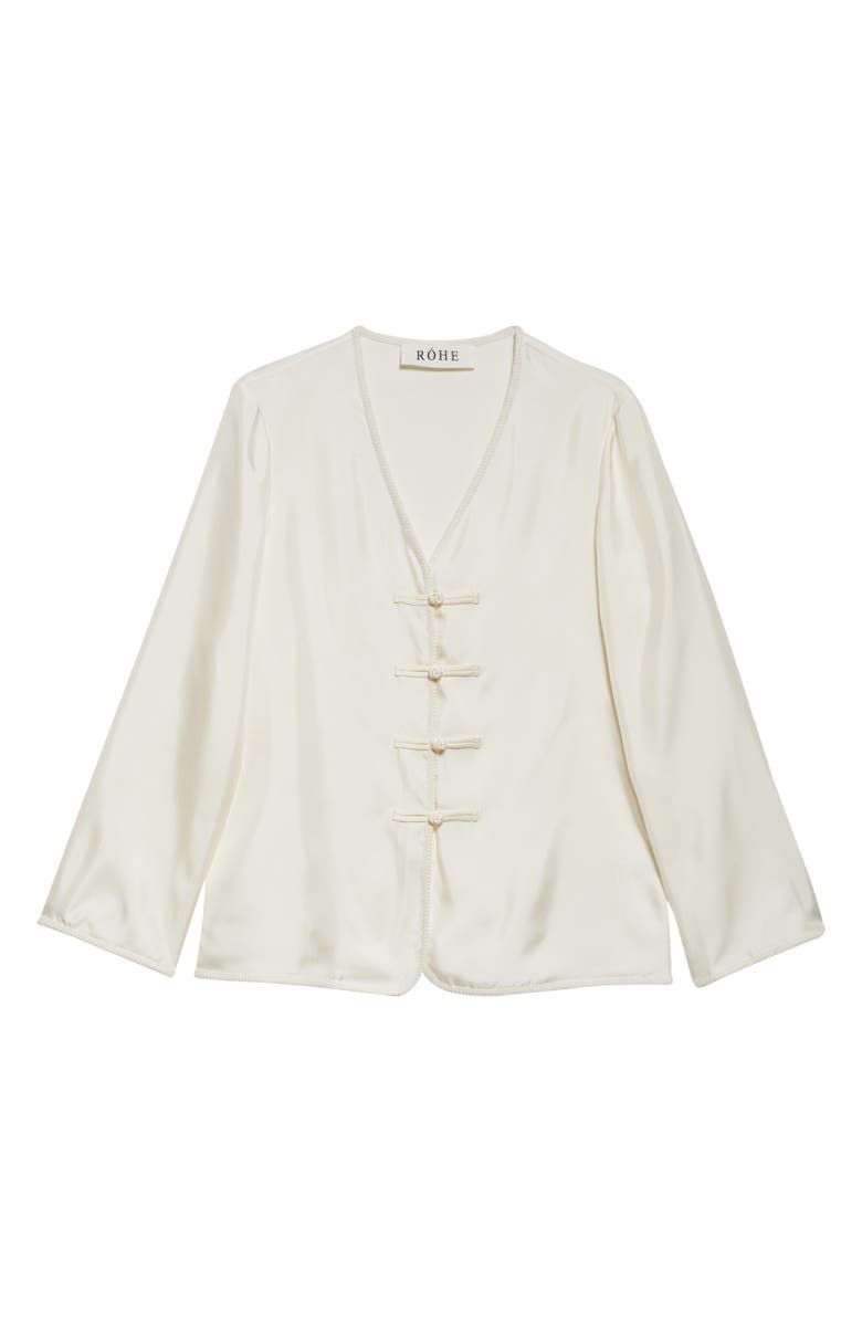 Róhe Pankou Knot Silk Top, Alternate, color, 
