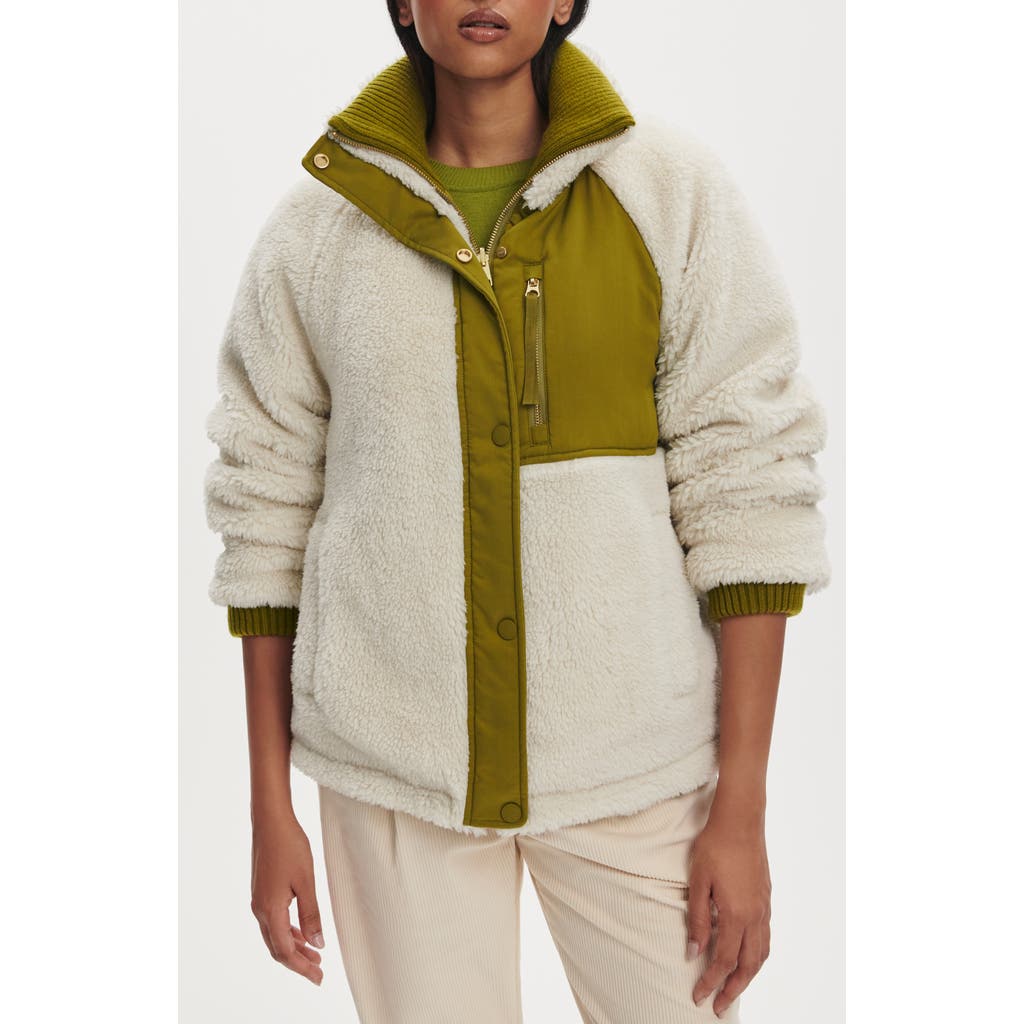 Varley Glover Reversible Fleece And Soft-twill Jacket In Green