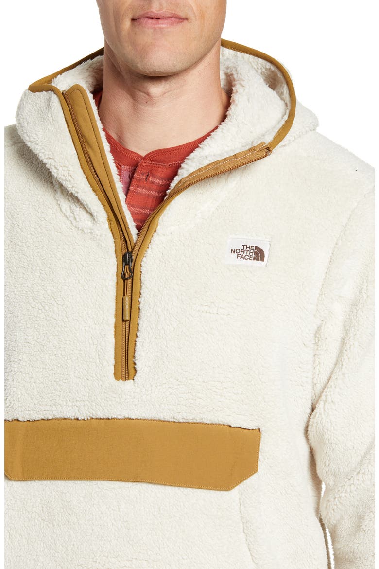 Campshire Faux Fur Pullover Hoodie, Alternate, color, VINTAGE WHITE/ BRITISH KHAKI