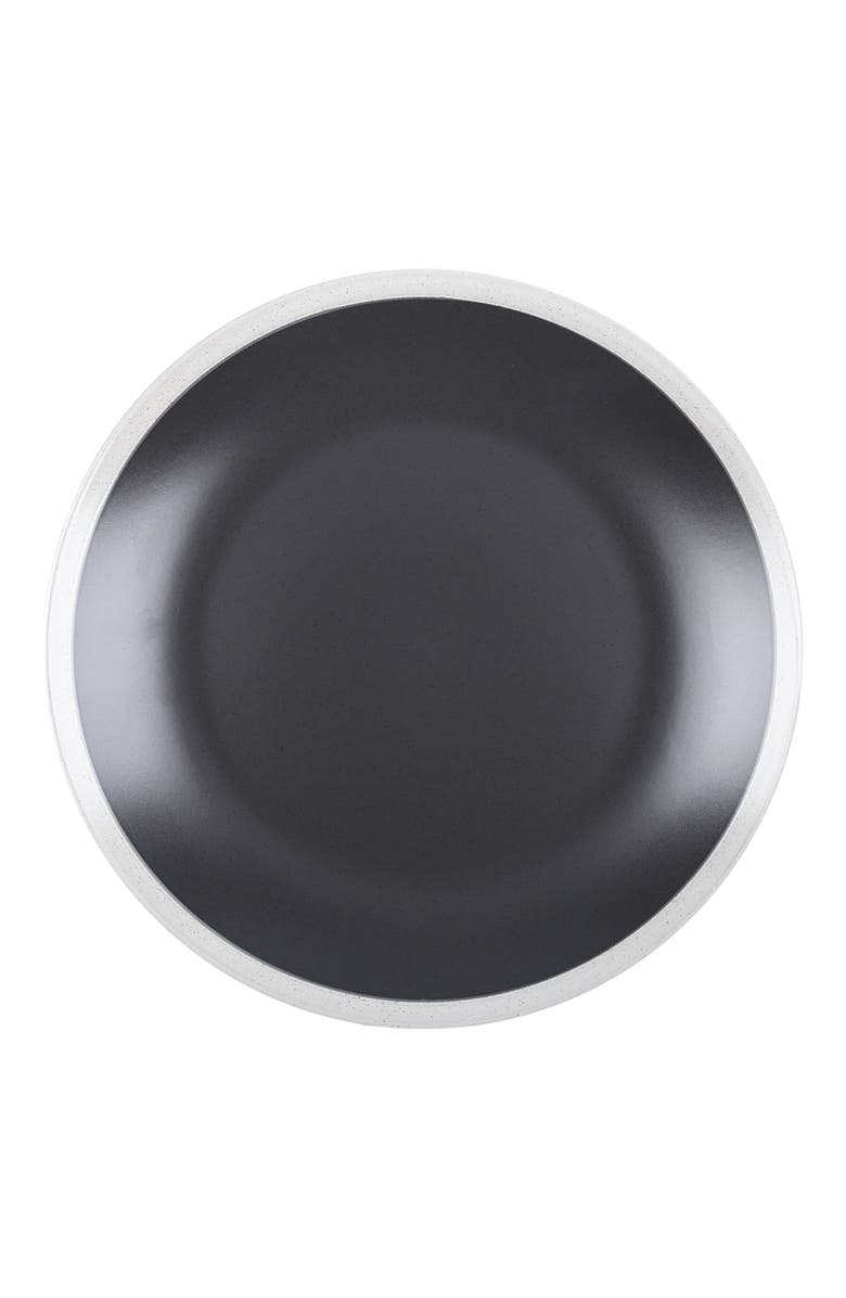Stone Lain Serenity Stoneware 4-Piece Dinner Plate Set, Alternate, color, Dark Gray And Cream