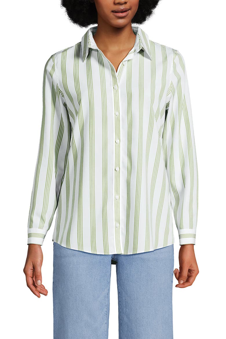 No Iron Supima Cotton Long Sleeve Shirt, Main, color, White