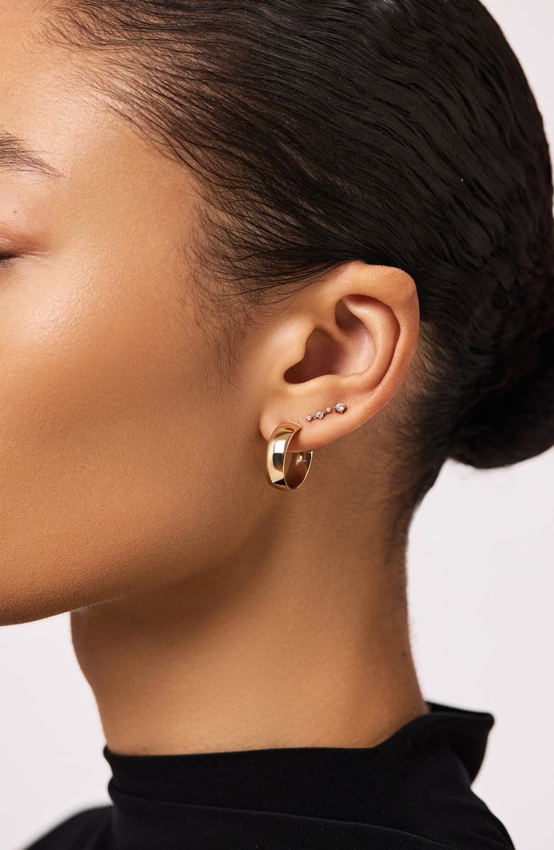 Ana Luisa Gold Stud Earrings - Triple Diamond Studs, Alternate, color, Gold