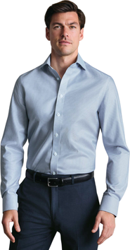 Charles Tyrwhitt Non-Iron Greenwich Weave Cutaway Shirt