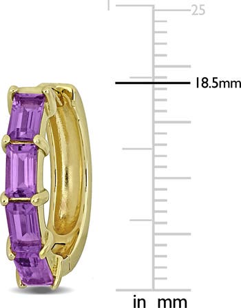 Semiprecious Stone Hoop Earrings