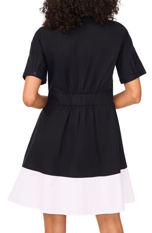 Halogenr Halogen(r) Two-tone Fit & Flare Shirtdress