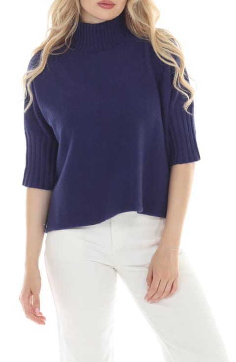 Mock Neck Boxy Sweater