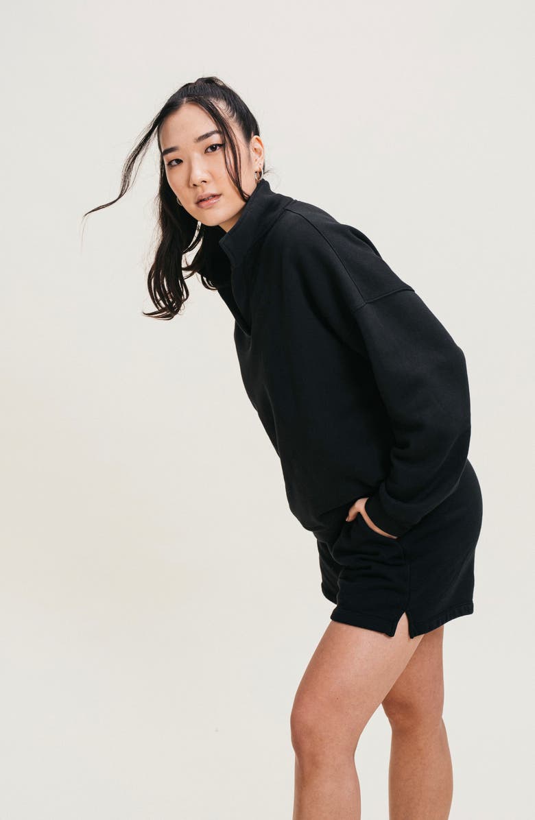 Ocio Women's Organic Cotton Teddy Everywhere Shorts, Alternate, color, Black