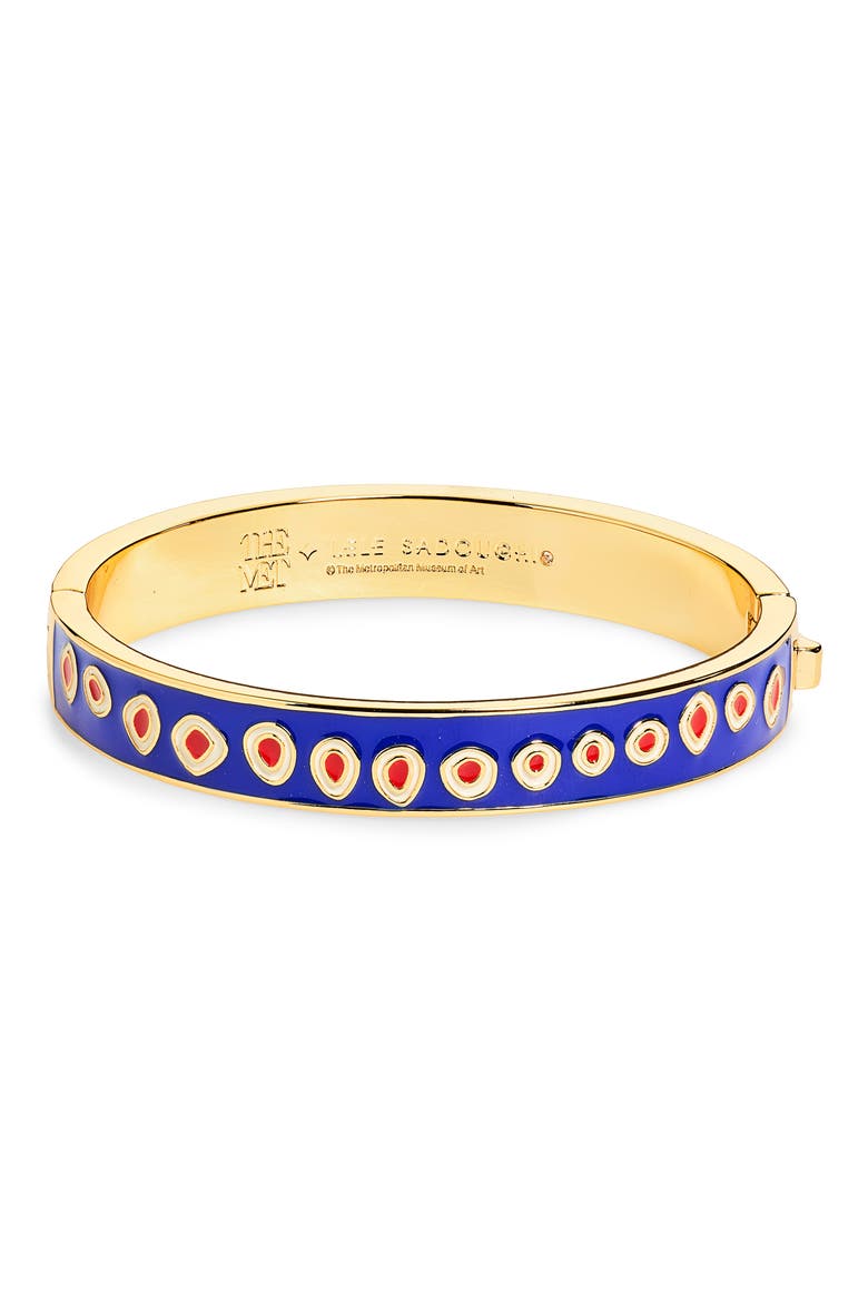 x The Met Enamel Bangle, Main, color, LAPIS