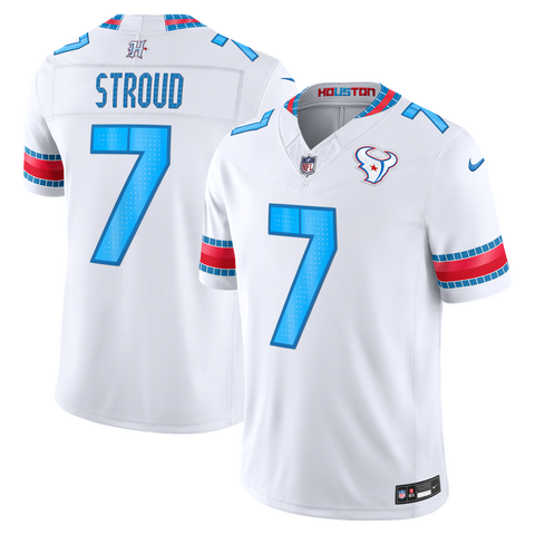 Men's Nike C.J. Stroud White Houston Texans 2026 Rivalries Collection Stitched Limited Jersey