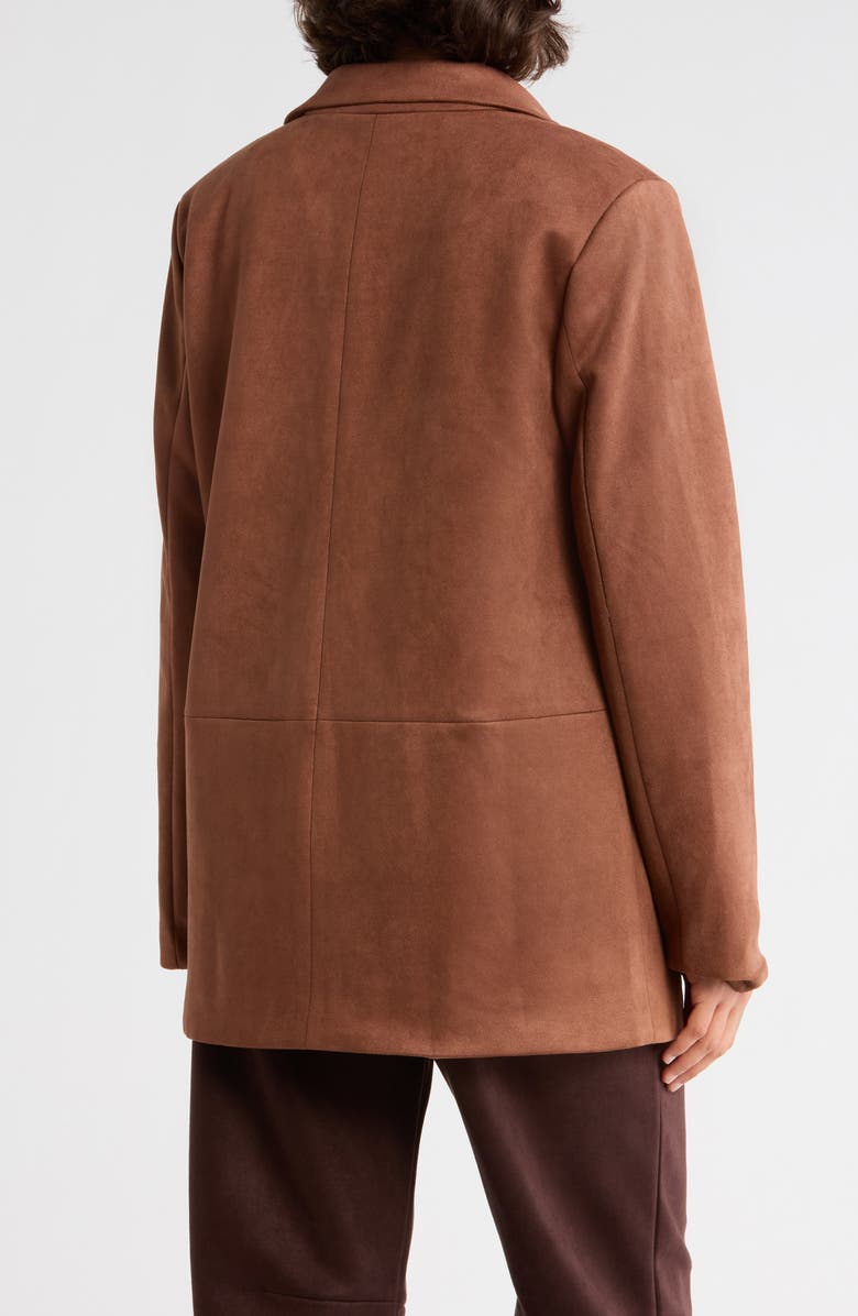 Sanctuary Faux Suede Blazer, Alternate, color, Bark