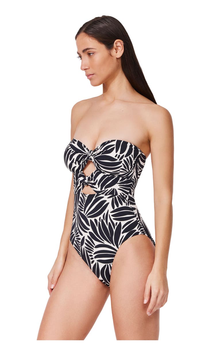 Profile by Gottex Comeback Cut Out Bandeau One Piece, Main, color, Black-White