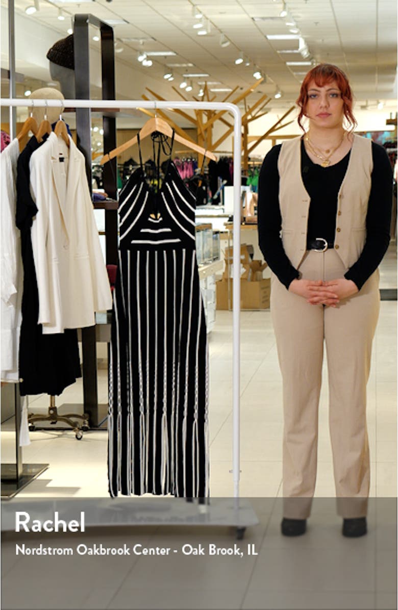 Frida Stripe Halter Midi Dress, sales video thumbnail