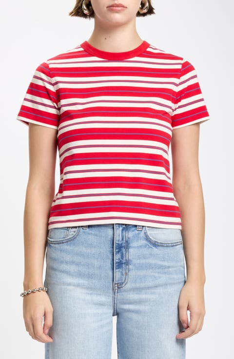 Zuma Stripe Stretch Cotton T-Shirt