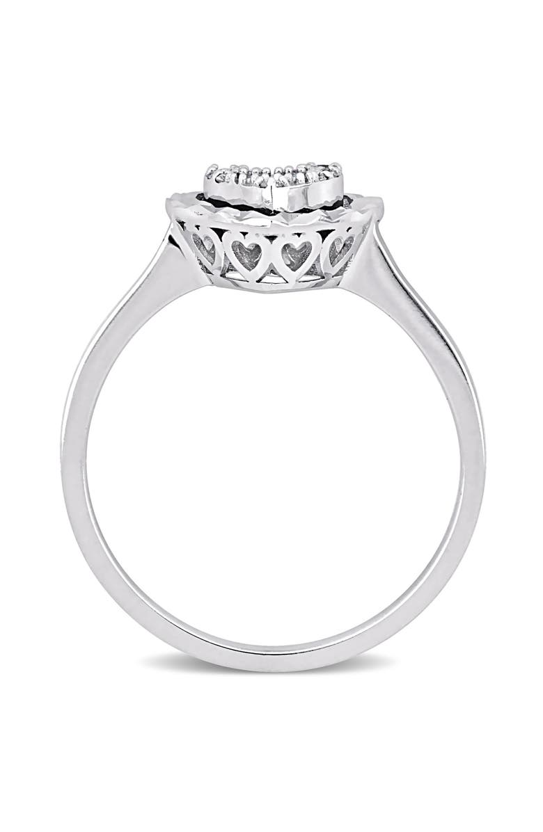 Julianna B. Diamond Heart-Shape Cluster Ring 14k, Alternate, color, 14K White Gold