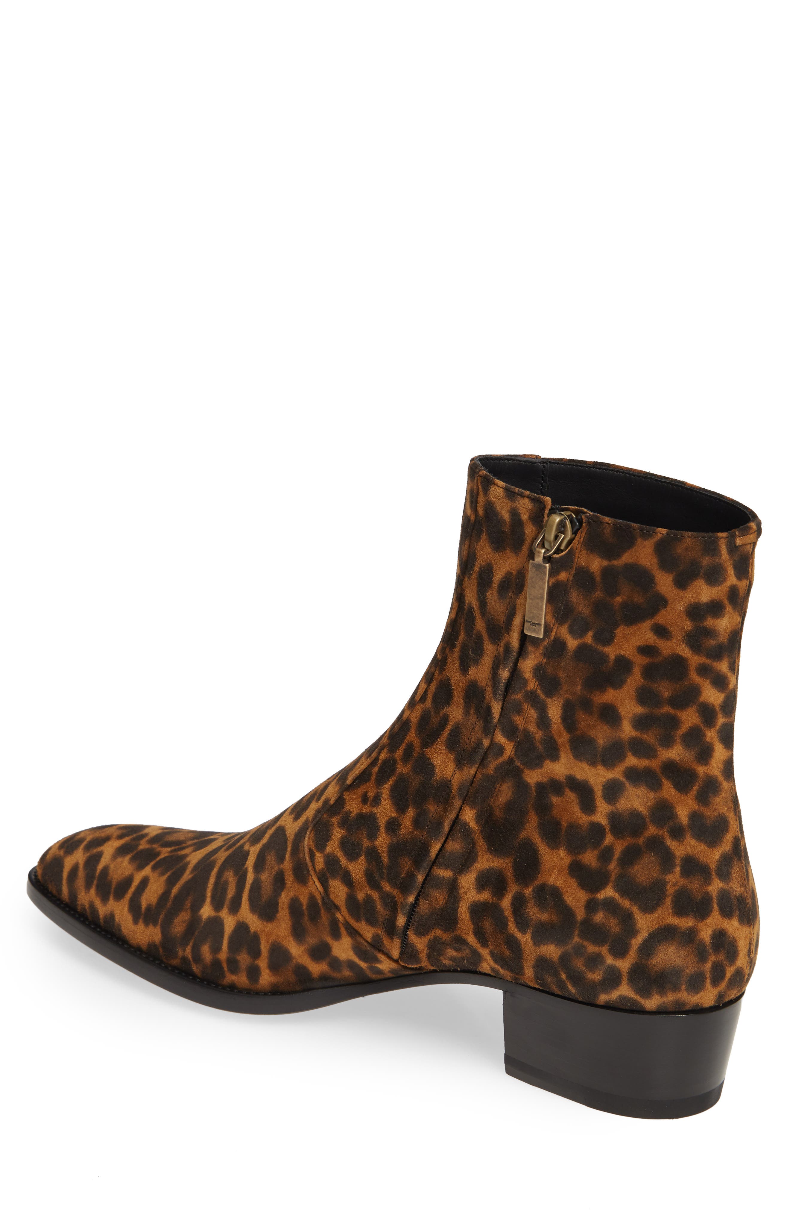 Saint Laurent Wyatt Zip Boot, Alternate, color, 