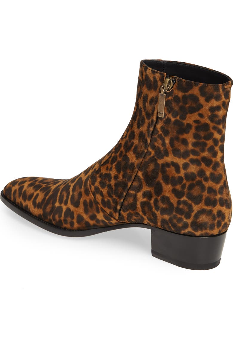 Saint Laurent Wyatt Zip Boot, Alternate, color,