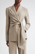 Lafayette 148 New York Slim Fit Responsible Stretch Wool Wrap Blazer
