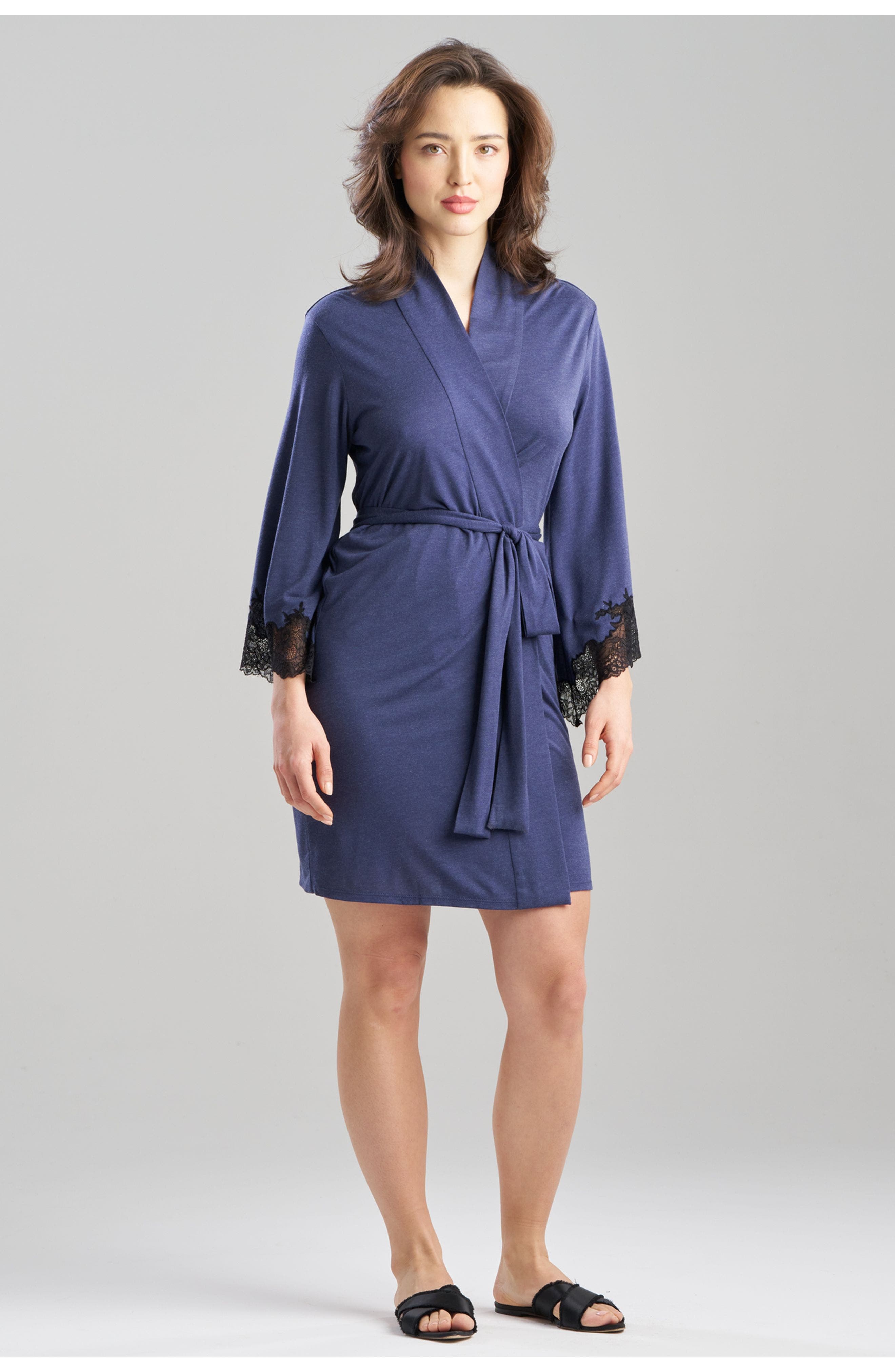 Natori Luxe Shangri-la Wrap In Ht Night Blue