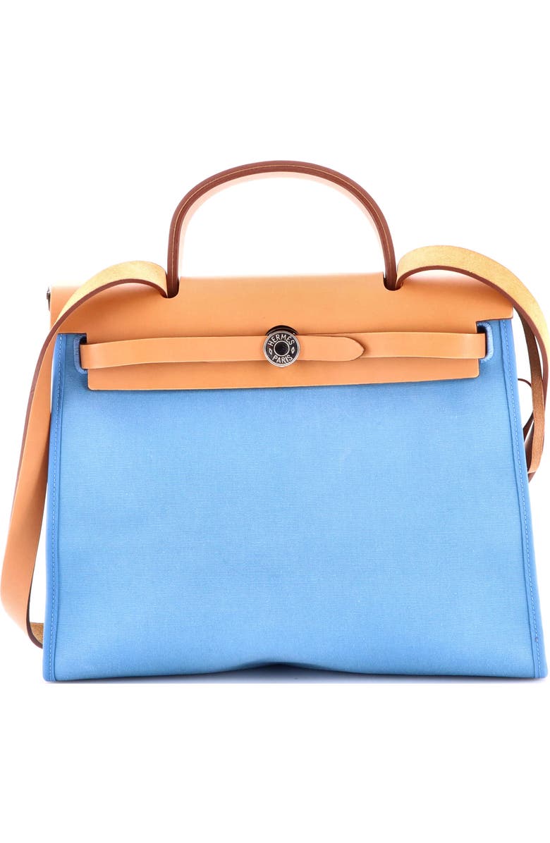 Pre-Owned Hermes Herbag Zip Leather and Toile 31, Main, color,